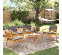 Genérico Conjunto Bistro 5 pcs Marrón 45 x 45 x 38cm,Mobiliario,Muebles de jardín,Asientos de Exterior,Sofás de Exterior,Marrón,44.2 KG,3328620