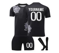 Genérico Conjunto Camiseta Fútbol Niños R.Madrid Camiseta Personalizada Equipo Nacional con Nombre y Número + Short + Calcetines,Regalo Ideal para Entrenamiento y Fútbol