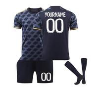 Genérico Conjunto Camiseta Fútbol Niños R.Madrid Camiseta Personalizada Equipo Nacional con Nombre y Número + Short + Calcetines,Regalo Ideal para Entrenamiento y Fútbol