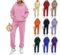 Genérico Conjunto Chándal Mujer 2 Piezas Completo Chándal Otoño Invierno Polar Sudadera de Manga Larga y Pantalón Jogger con Bolsillo Informal Dos Piezas Conjuntos Deportivos para Fitness Jogging (M)