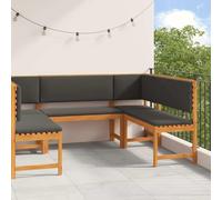 Genérico Conjunto de Bancos de Jardín 5 pcs Marrón,Conjuntos de jardín-3329104