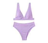 Genérico Conjunto De Bikini De Mujer con Control Abdomen Bikini Más Bustier Mensajes Vendedor Conjunto Traje Baño con Control Abdomen para Mujer Empujar hacia Arriba Trajes Baño Vestido Traje Playa