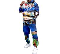 Generico Conjunto De Chándal Para Hombre Cómodo Jogging Sudaderas Con Capucha Y Pantalones Fitness Transpirable Gimnasio Trajes Deportivos Streetwear Otoño Invierno Conjunto Tracksuit Y2k Con