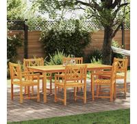 Genérico Conjunto de Comedor de Jardín 7 pcs Marrón,Mobiliario,Muebles de jardín,Conjuntos de jardín-3375654