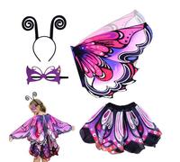 Genérico Conjunto de cosplay de alas de de - Accesorio de disfraz flexible, con máscara, vestido para niños, accesorio de traje de, diseño de juego de rol | Para 3 12 años