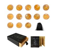 Genérico Conjunto de de Brujas -13 Piedras rúnicas con Instrucciones y Bolsillo | de Decorativas | Herramientas de artesanía portátil para Brujas -Adventure Witchs Ritual Adventure Magic