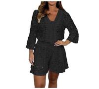 Genérico Conjunto de Deporte para Mujer Camisetas Casuales, Pantalones Holgados Camiseta Yoga y Cortos Cintura Alta Cómodo Transpirable Cierre Ajustable Chándal Vacaciones Tropicales Estilo Urbano