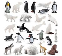 Genérico Conjunto de Figuras de Animales Polares - Juego de Figuras realistas de Animales Marinos del océano Ártico,Pequeñas de Polares para Recuerdo de Fiesta de cumpleaños