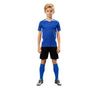 Genérico Conjunto de Fútbol Niños 2026 Camiseta y Pantalón Corto Deportivo para Entrenamiento Competición 5-13 Años (Blue, 11-12 Years)