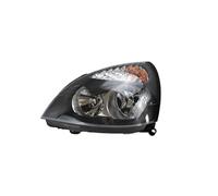 Genérico Conjunto de luz trasera Faro delantero para Renault para Clio II 2001-2005 R:7701051770 L:7701051769 Opciones blancas y negras Luz de faro compatible derecha izquierda(Black Right)