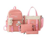 Genérico Conjunto de mochila para niños,Mochila de viaje de 4 piezas con estuche para lápices, | Mochila de transporte para uso en viajes para niñas, niños