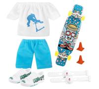 Genérico Conjunto de monopatín de Dedo | Finger Scooter Fingerboard Skateboard Movimiento de la del Dedo | Mini Finger Skateboard Toy Deck Board para niño niño niños