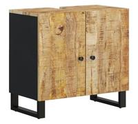 Genérico Conjunto de Muebles de baño 5 Piezas Madera Maciza de Mango,Conjuntos de Muebles,Muebles de baño-3200645