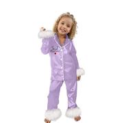 Genérico Conjunto de Pantalone Infantil Femenino Diseño Casual Moderno con Estampados Adorables para Niñas Prendas Cómodas Diarias (Purple, 14 Years)