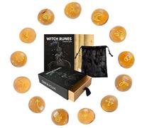 Genérico Conjunto De Piedras Rúnicas | Piedras de Brujería - Herramientas De Adivinación con Guía Y Bolsa para Principiantes Decoración De Altar Y Rituales Espirituales