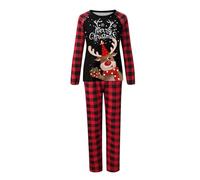 Genérico Conjunto de Pijama navideño Familiar, Conjunto navideño de Invierno de Dos Piezas de Manga Larga, Estilo para Madres, Conjunto de Dos Piezas de Camisa de Manga Larga y pantalón. Cómodo