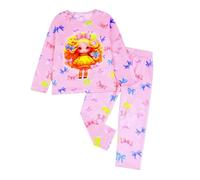 Genérico Conjunto de Pijama para niñas y niños,Camiseta Pantalones Cortos 2 Piezas con Botones Conjuntos Ropa niños Albornoz niño Animal Primavera Verano