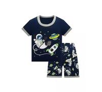 Genérico Conjunto de Pijama para niñas y niños Dos Piezas Ropa Descanso clásica Manga Corta Pantalones Cortos Top Pijamas Clásicos Lounwear 2 Primavera Verano