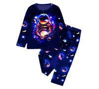Genérico Conjunto de Pijama para niñas y niños,Ropa Dormir Informal Niños Ropa Suave con Bolsillo Top Pantalones Pijamas Manga Corta Trajes 6 Meses a 7 años