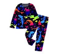 Genérico Conjunto de Pijama para niñas y niños,Ropa Dormir Informal Niños Ropa Suave con Bolsillo Top Pantalones Pijamas Manga Corta Trajes 6 Meses a 7 años