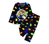 Genérico Conjunto de Pijama para niñas y niños,Ropa Dormir Informal Niños Ropa Suave con Bolsillo Top Pantalones Pijamas Manga Corta Trajes 6 Meses a 7 años