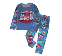 Genérico Conjunto de Pijama para niñas y niños,Ropa Dormir Informal Niños Ropa Suave con Bolsillo Top Pantalones Pijamas Manga Corta Trajes 6 Meses a 7 años