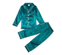 Genérico Conjunto de Pijama para niñas y niños Ropa Dormir Informal Suave con Bolsillo Manga Corta Pantalones Cortos 2 Piezas Albornoz niño Animal Talla 5 14 años