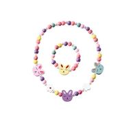 Genérico Conjunto de Pulsera y Collar y Color Aleatorio para Niños Diseño Creativo de Dibujos Animados en Forma de Animal, Material Plástico y Resina, Adecuado para Ceremonias