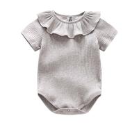Genérico Conjunto de Ranita para niñas pequeñas Prendas para Uso Diario y Actividades al Libre Cuello Comodidad y suavidad en Prendas de Vestir para recién Nacidos a 16 Meses (Grey, 9-11 Months)