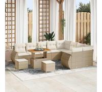 Genérico Conjunto de sofá de jardín 12 pcs Beige y Crema 90 x 55 x 71 cm,Mobiliario,Muebles de jardín,Asientos de Exterior,Sofás de Exterior,Beige,100.6 KG,3363866