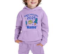 Genérico Conjunto de Sudadera con Capucha Infantil para Niños Ropa de Juego Diario Aventuras Cómoda y Elegante Diseño (Purple, 3-4 Years)