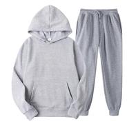 Genérico Conjunto de sudadera informal - Conjunto de sudadera de manga larga de color liso para mujer,Conjuntos de 2 piezas para mujer, traje de viaje para entrenamiento deportivo y correr