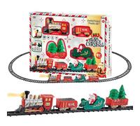 Genérico Conjunto De Tren Modelo con Luz Y Sonido Juguete De Montaje | Set De Pista De Tren Eléctrico Navideño Con Sonido Y Luces Para Cumpleaños Niño Niña Bebé Decoración Del Hogar Fiestas