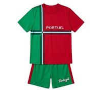 Genérico Conjunto Deportivo de Fútbol para Niños 2026, Pantalón Corto y Camiseta con Estampado de Bandera Nacional, Uniforme de Malla para Educación Física Escolar