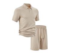 Genérico Conjunto Deportivo Hombre de Outfit Camiseta Manga Corta Pantalones Cortos Verano Conjunto Corto de 2 Piezas para Hombres Camisa y Pantalones Cortos Trajes de Entrenamiento