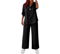 Genérico Conjunto Mujers Dos Piezas Casual Verano Elegante Conjunto Deportivo Top Y Pantalon Talla Grande Chandal Completo Cintura Alta Loungewear Suave Y Cómodo Diarios Casa Playa Vacaciones