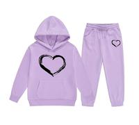 Genérico Conjunto NiñA Invierno,Sudadera Con Capucha De Manga Larga Para NiñOs PequeñOs NiñOs Y NiñAs Color Liso CáLida Para OtoñO E Invierno Con Pantalones
