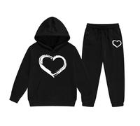 Genérico Conjunto NiñA Invierno,Sudadera Con Capucha De Manga Larga Para NiñOs PequeñOs NiñOs Y NiñAs Color Liso CáLida Para OtoñO E Invierno Con Pantalones