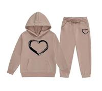 Genérico Conjunto NiñA Invierno,Sudadera Con Capucha De Manga Larga Para NiñOs PequeñOs NiñOs Y NiñAs Color Liso CáLida Para OtoñO E Invierno Con Pantalones