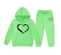 Genérico Conjunto NiñA Invierno,Sudadera Con Capucha De Manga Larga Para NiñOs PequeñOs NiñOs Y NiñAs Color Liso CáLida Para OtoñO E Invierno Con Pantalones