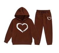 Genérico Conjunto NiñA Invierno,Sudadera Con Capucha De Manga Larga Para NiñOs PequeñOs NiñOs Y NiñAs Color Liso CáLida Para OtoñO E Invierno Con Pantalones