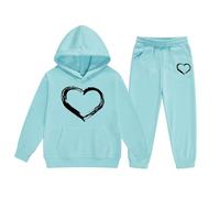 Genérico Conjunto NiñA Invierno,Sudadera Con Capucha De Manga Larga Para NiñOs PequeñOs NiñOs Y NiñAs Color Liso CáLida Para OtoñO E Invierno Con Pantalones
