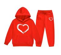 Genérico Conjunto NiñA Invierno,Sudadera Con Capucha De Manga Larga Para NiñOs PequeñOs NiñOs Y NiñAs Color Liso CáLida Para OtoñO E Invierno Con Pantalones