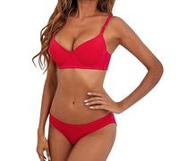 Genérico Conjunto Ropa Interior Mujer Ropa Interior De Mujer Lenceria Mujer Sexy Erótico Tallas Grandes Set Transpirable con Copa Media Gruesa, Tejido Suave Y Braguita A Juego, Prioriza