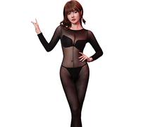 Genérico Conjunto Sexy Mujer Lenceria Picante - Lencería Sexy Medias De Rejilla Huecas Medias Grandes Ropa De Rejilla Combinación Mono Abierto