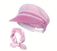 Genérico Conjunto Sombrero Bufanda Capitán - Rosa Yate Militar Marinero Sombrero Bufanda Traje | Ajustable Cuerpo Marina Mar Gorra, Adulto Uniforme Naval Disfraz Halloween Accessorio Mujeres