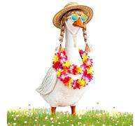 Genérico Conjunto Veraniego para Ganso de Porche,4 Piezas Disfraz Tropical Pato Lindo,Ropa césped disfraz tropical - Para Porche Jardín Patio Terraza Hawaiano Decoración Exterior Escuela Primavera