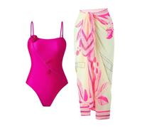 Genérico Conjuntos De Bikini,Talla Grande Vikinis Ajustable Dos Piezas Ropa Baño Traje Reductores Conjunto Ruched Moderno Material Deportivo Elástico para Surf y Natación Activa