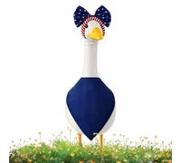 Genérico Conjuntos de Ropa para Ganso de Cemento - Celebración 250 Aniversario Rojo Azul - Kit Bandana y Diadema para Estatua Ganso 43 y 58 cm,Para Patio, Césped, Terraza, Jardín, Traspatio Y Patio