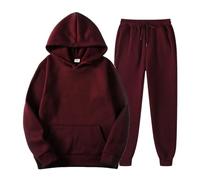 Genérico Conjuntos de sudaderas con capucha - Conjunto de sudadera de manga larga de color liso para mujer,Conjuntos de 2 piezas para mujer, conjunto de viaje para entrenamiento deportivo